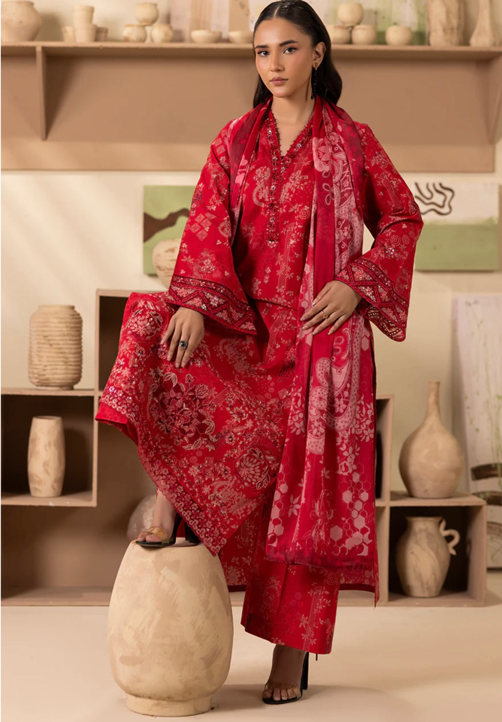 CHEREE - PRINTED LUXURY PRET (3PC)