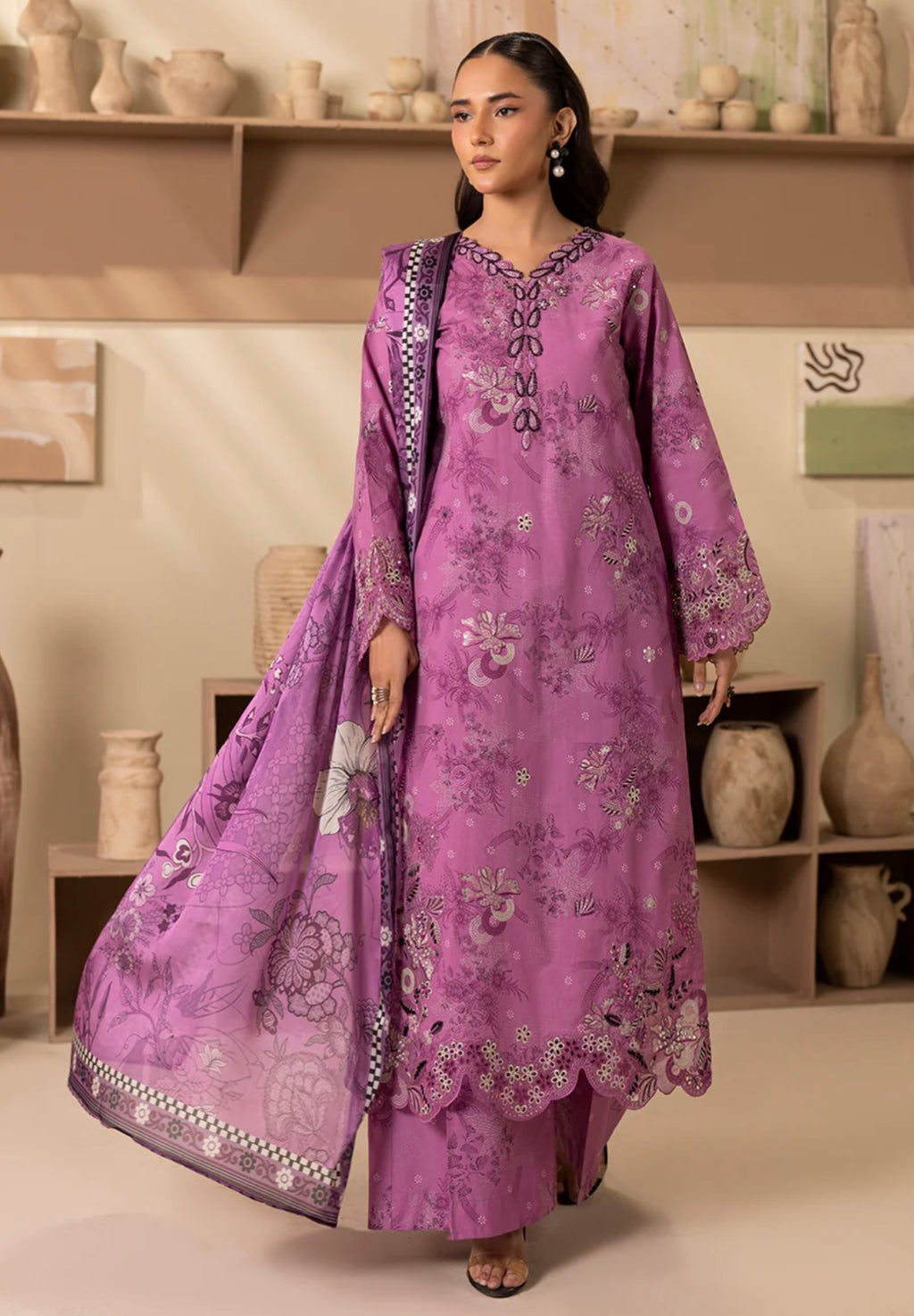 BLUSHING - PRINTED LUXURY PRET (3PC)