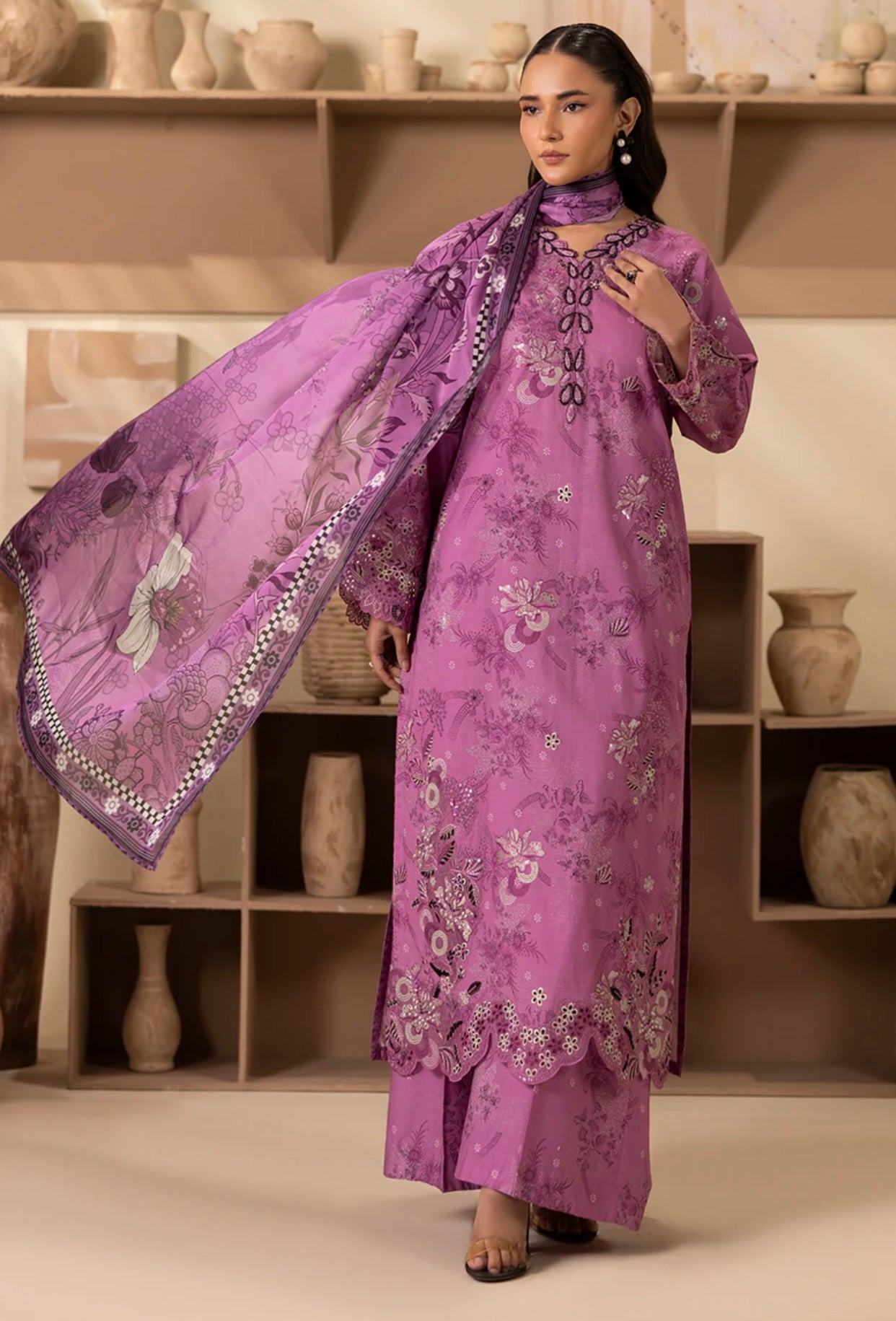 BLUSHING - PRINTED LUXURY PRET (3PC)